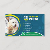 ペットケア、獣医、獣医、獣医、動物病院 名刺 (裏面)