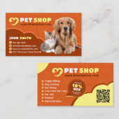 ペットケア、獣医、獣医、獣医、動物病院 名刺 (正面/裏面)