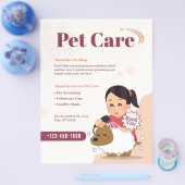 ペットケア – Pet Sisting Services Business チラシ (シングル)