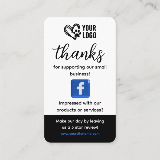 ペットケアFacebookレビュー依頼名刺 名刺 (裏面)