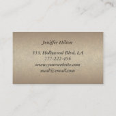 ペットケエレガントア猫おもしろいはヴィンテージを歩ストライプく 名刺 (裏面)