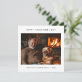 ペットゴールデンおもしろいレトリエバードッグパパバレンタインデー シーズンカード (スタンド正面)