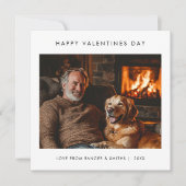 ペットゴールデンおもしろいレトリエバードッグパパバレンタインデー シーズンカード (正面)