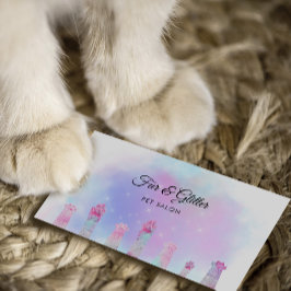 ペットサロンの素晴らしい毛皮の手 名刺