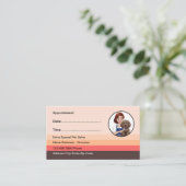 ペットサロントレンディーシンプルアポイントメント名刺 予約カード (スタンド正面)