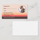 ペットサロントレンディーシンプルアポイントメント名刺 予約カード (正面/裏面)