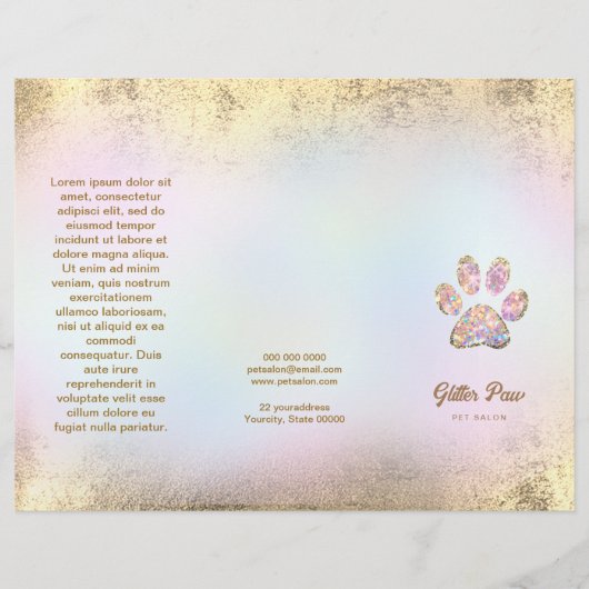 ペットサロンパンフレット (正面)