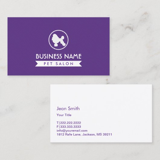 ペットサロンペットケアパモダンープル 名刺 (正面/裏面)