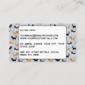 ペットサービスカバリエキングチャールズスパニエル犬 名刺 (裏面)