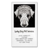 ペットサービスドッグウォーカートリマーデイケア マグネット名刺 (正面縦)