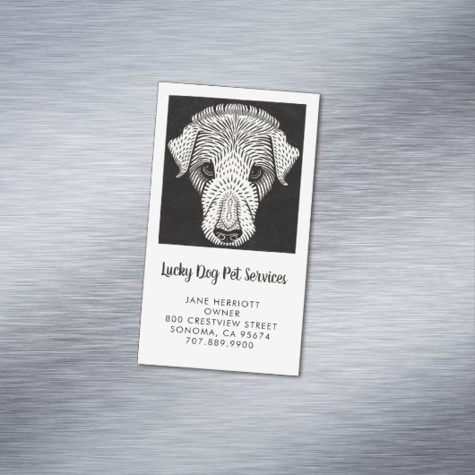 ペットサービスドッグウォーカートリマーデイケア マグネット名刺 (インサイチュ)