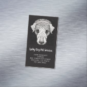 ペットサービスドッグウォーカートリマー保育事業 マグネット名刺 (インサイチュ)