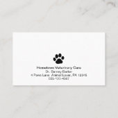 ペットサービスドッグキャットギニア豚おもしろいアポイントメント 名刺 (裏面)