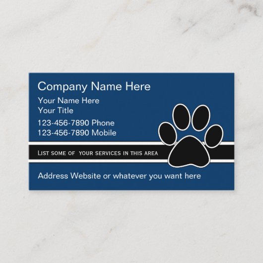 ペットサービス名刺 名刺 (正面)