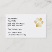 ペットサービス業カード 名刺 (裏面)