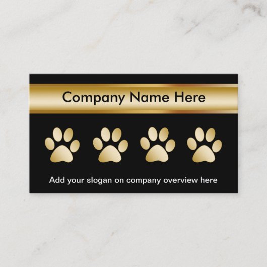 ペットサービス業カード 名刺 (正面)