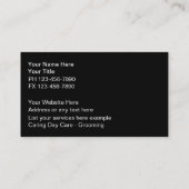 ペットサービス業カード 名刺 (裏面)