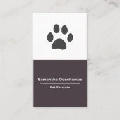 ペットサービス縦型名刺 名刺 (正面)