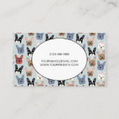 ペットサービフランスのスブルドッグ名刺 名刺 (裏面)