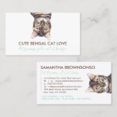 ペットシッおもしろいトベンガルキャット 名刺 (正面/裏面)