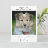 ペットシッカスタムター犬の子犬の写真ありがおもしろいとうございます カード (スタンド正面)