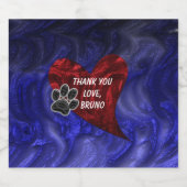 ペットシッターありがとうポープリントハート感謝 ビールラベル (シングルラベル)