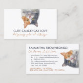 ペットシッターおもしろいカリコキャット 名刺 (正面/裏面)