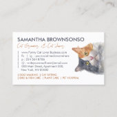 ペットシッターおもしろいカリコキャット 名刺 (裏面)