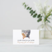 ペットシッターおもしろいカリコキャット 名刺 (スタンド正面)