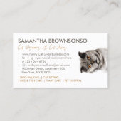 ペットシッターおもしろいグレイブリティッシュショートヘア猫 名刺 (裏面)