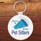 ペットシッターに向かって大声を出す キーホルダー (正面)