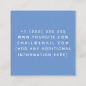 ペットシッターのウォーカーキュートかわいい猫動物ホテル スクエア名刺 (裏面)