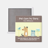 ペットシッターのプロモーションマグネット マグネット (正面/裏面)