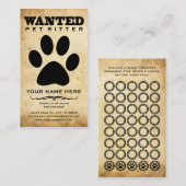 ペットシッターのポスター 名刺 (正面/裏面)