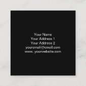 ペットシッターの可愛い猫の写真 スクエア名刺 (裏面)