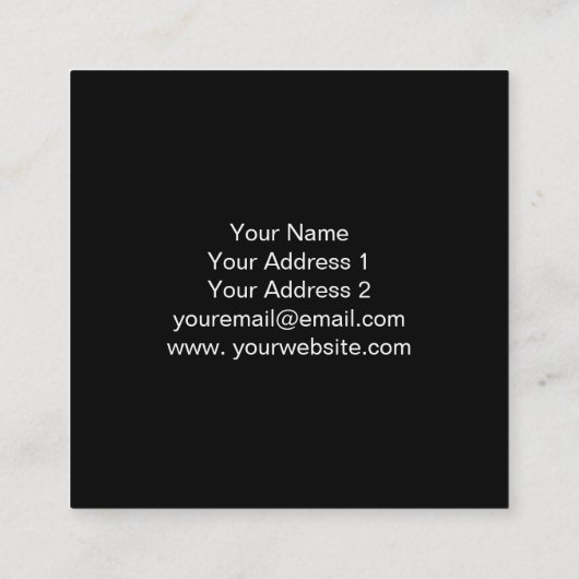 ペットシッターの可愛い猫の写真 スクエア名刺 (裏面)