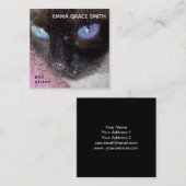 ペットシッターの可愛い猫の写真 スクエア名刺 (正面/裏面)