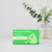 ペットシッターの名刺と猫 名刺 (スタンド正面)