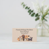 ペットシッターの名刺ドッグテーマ 名刺 (スタンド正面)