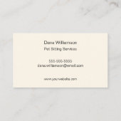 ペットシッターの名刺 名刺 (裏面)