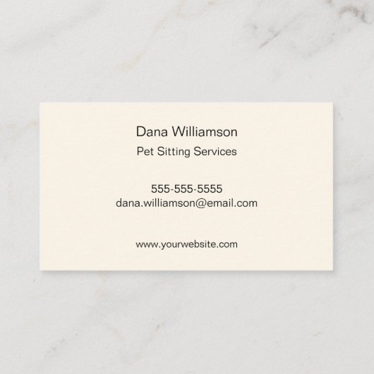 ペットシッターの名刺 名刺 (裏面)