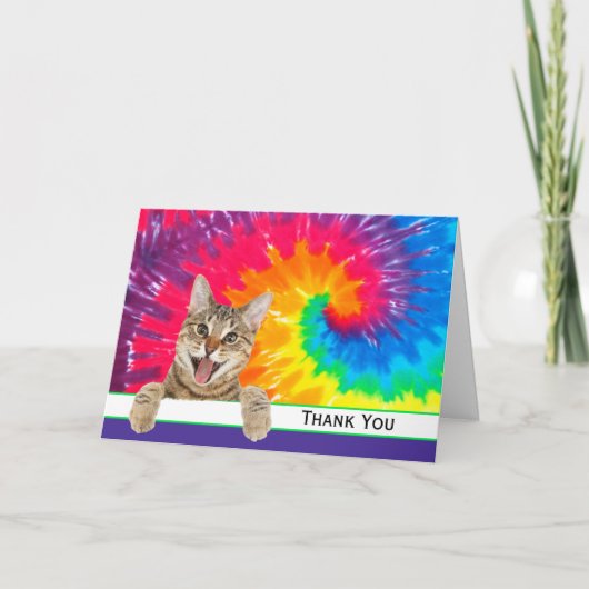 ペットシッターへの感謝を込めて タビー猫 サンキューカード (正面)