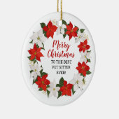 ペットシッターへ最高ののメリークリスマス セラミックオーナメント (右)