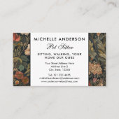 ペットシッターまたはドッグウォーカーゴールデンドールヴィンテージ 名刺 (正面)