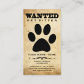 ペットシッターを欲しがる人 名刺 (正面)