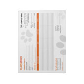 ペットシッターカスタムの見積メモ帳 ノートパッド (回転)