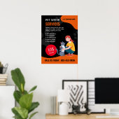 ペットシッターカスタムポスター ポスター (ホームオフィス)