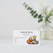 ペットシッターゴールデンレトリーバーシンプル 名刺 (スタンド正面)