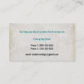 ペットシッターシッティングサービス業 名刺 (裏面)