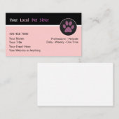 ペットシッタートレンディーシンプル名刺 名刺 (正面/裏面)